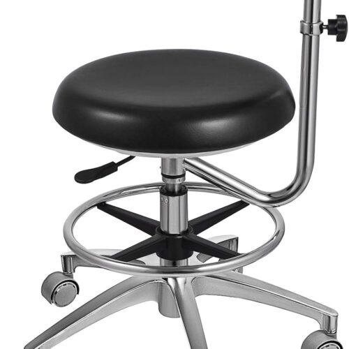 Medical Dental Stool Dentist Chair with 360 Degree Rotation Armrest PU Leather Assistant Stool Chair Height Adjustable Doctor Chair
