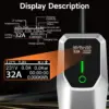 32 Amp Level 1&2 Portable EV Charger .26FT Cable NEMA 14-50 Plug for Electric Car Home Charging Station 7.68KW