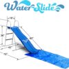 XDP Recreation 6 Foot Water Wave Slide with Built In Adjustable Sprinkler. Freestanding with Ground Pad and Hose Extension for Lawn Fun. Ages 3 to 8