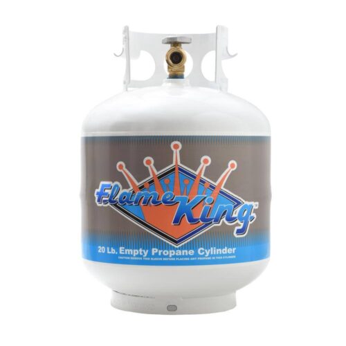 Flame King 20 lbs Propane Tank with OPD Valve. Steel Construction. Rust-Resistant