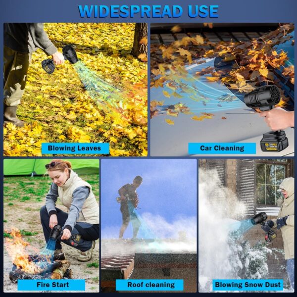 87F42C10-1B6D-93EF-17D9-6D5A57604240.jpg Electric Cordless Leaf Blower. Handheld Electric Leaf Blower. Mini Jet Dry Blower Fan with 2 Packs 2.6Ah Batteries and Charger. Violent Turbo Jet Blower for Lawn. Patio. Outdoors. Car. Home