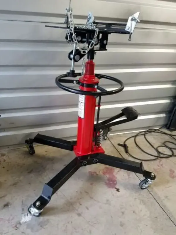 88B938BD-F6A3-D3F7-559A-2C3261B86FFF.webp Hydraulic Car Transmission Jack Vertical Lift.1660 Pounds.360掳Rotating Wheel Lift.Red