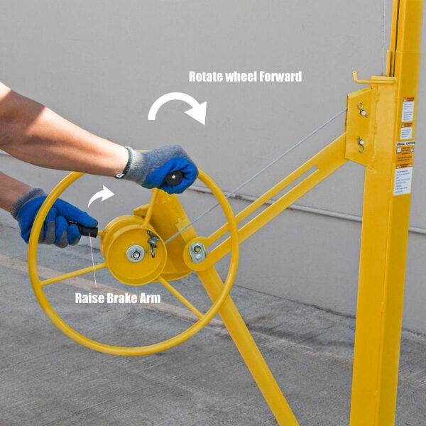 8BF6A17C-2B3B-AC42-7F7E-EE1B11F7EE26.jpg Stark USA 65044 65044 Drywall Lift 11' Yellow Rolling Sheetrock Panel Hoist Jack
