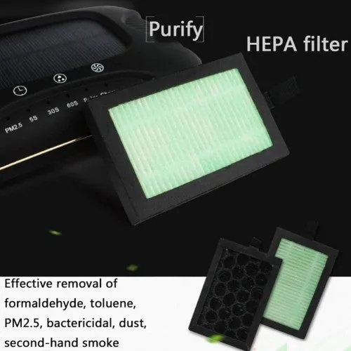 Air Purifier Aroma Diffuser Auto Mist Maker PM 2.5 Eliminator Car Air Purifier with Fresh Air Humidifier USB Air Purifier for Car with HEPA.White