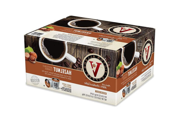8C8AE5BF-28AD-BBE5-1E81-D022FCEFEDF8 Victor Allen’s Coffee Hazelnut Blend Medium Roast, 80 K-Cup Pods, Flavored Arabica for Keurig Brewers