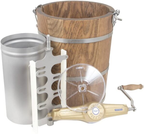 8DDE9F12-2783-76F9-67AA-A57E7E0CD54B.jpg 6 qt Country Ice Cream Maker – Classic Wooden Tub – Hand Crank