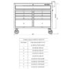 46 in. W x 24 in. D 9-Drawer Gloss Black Deep Tool Chest Mobile Workbench