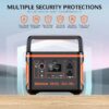Portable Power Station. 297Wh Backup Lithium Battery Generator with 600W AC Output and 100W Fast Charging. Solar Generator for Outdoors Camping. Travel Emergency. Home Blackout