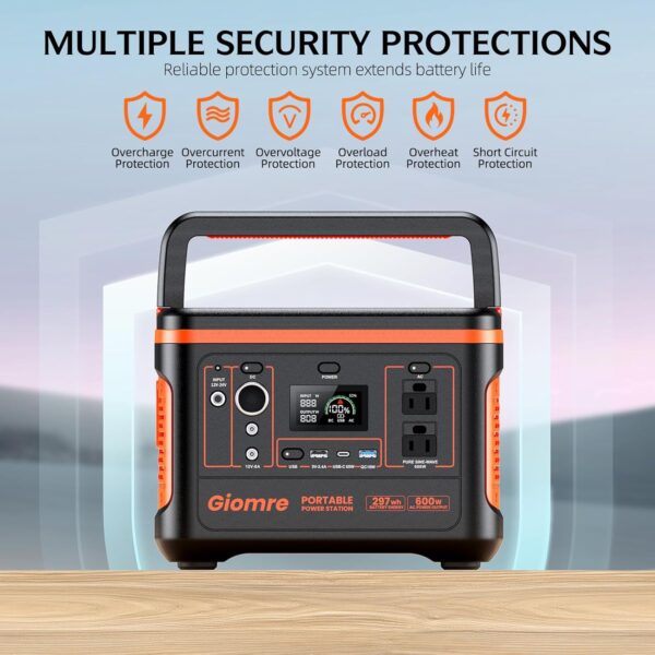 92638132-34A5-A97B-9E46-3B088C5D7FAB.jpg Portable Power Station. 297Wh Backup Lithium Battery Generator with 600W AC Output and 100W Fast Charging. Solar Generator for Outdoors Camping. Travel Emergency. Home Blackout