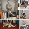 Reading Woman Resin Statue|Pulp Woman Reading Resin Bookshelf Decor