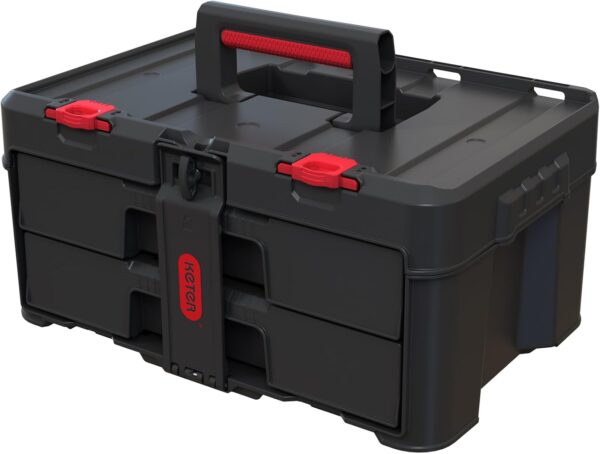 93D0E353-1EC7-C15F-CCD4-D546BB2AF091.jpg Keter Stack-n-Roll Modular Tools Organizer for Garage Storage and DIY. 3 Piece Resin Rolling Tool Box System for Small Parts