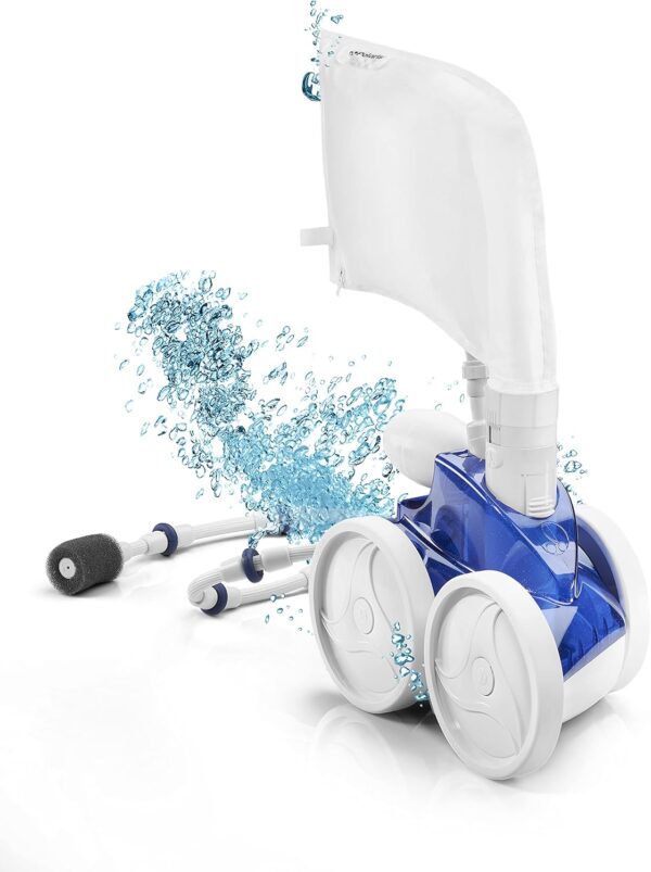 96784C66-0C62-C11F-85CD-9B8452A22C6B.jpg Vac-Sweep 380 Pressure Inground Pool Cleaner. Triple Jet Powered. 31ft of Hose with a Single Chamber Debris Bag