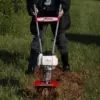 MANTIS 7268 Mini-Tiller/Cultivator 25-cc 9-in Front-Tine Forward-rotating Tiller (CARB)