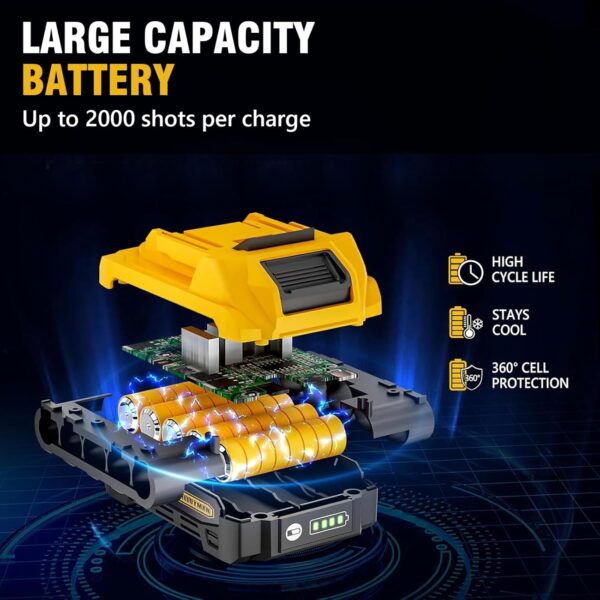 9801D714-84DA-A499-4012-C36C00C48AB0.jpg Alloyman 18 Gauge Nail Gun Battery Powered. 2 in 1 Cordless Brad Nailer/Electric Stapler with 2.0Ah Battery and Charger.1000pcs Nails and 500pcs Staples Included for Home Improvement & Woodworking