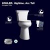 KOHLER Extra Tall Highline Arc Complete Solution 2-piece 1.28 GPF Single Flush Elongated Toilet in White (Seat Included) 78305-0