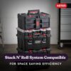 Keter Stack-n-Roll Modular Tools Organizer for Garage Storage and DIY. 3 Piece Resin Rolling Tool Box System for Small Parts