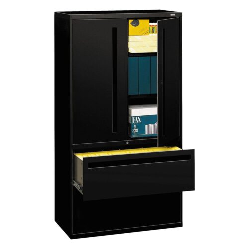 700 Series Lateral File with Storage Cabinet. 36w x 18d x 64.25h. Assorted Colors
