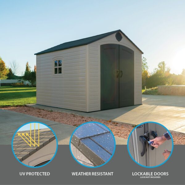 9faa03df96ec499aa1cc3929f5e2b857 Lifetime 8 Ft. x 10 Ft. Outdoor Storage Shed