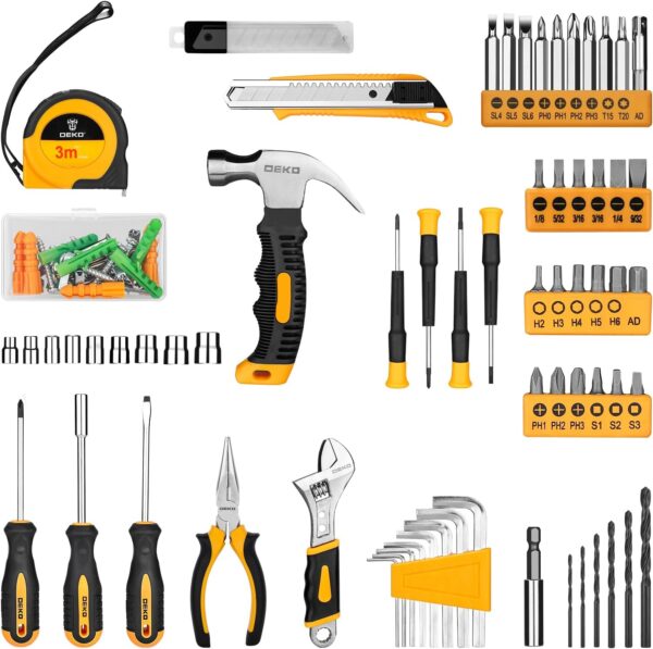 A429A442-BF17-9D2A-0939-2F732126DB95.jpg DEKOPRO Tool Set:Tool Kit with 8V Cordless Drill.Tool Box with Drill.Hand Drill Set for Men & Women.Home Tool Kits for House Repair.Handyman.DIY 126 Piece