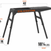 Griddle Stand Universal Steel Black Rectangular
