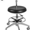Medical Dental Stool Dentist Chair with 360 Degree Rotation Armrest PU Leather Assistant Stool Chair Height Adjustable Doctor Chair