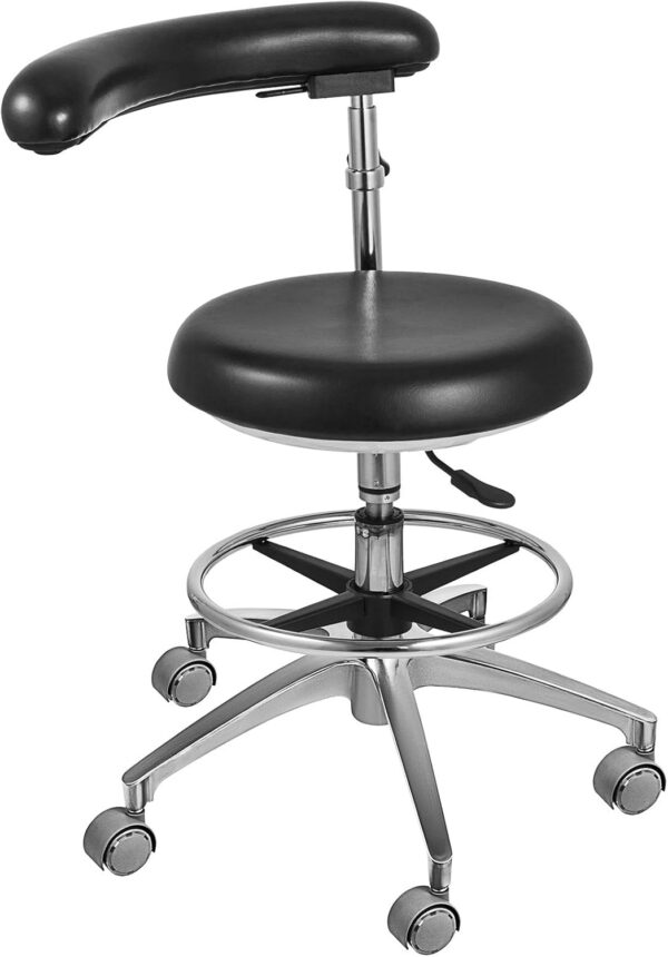 A5CF5C83-4278-BB1D-F900-2BD9B3A73AEF.jpg Medical Dental Stool Dentist Chair with 360 Degree Rotation Armrest PU Leather Assistant Stool Chair Height Adjustable Doctor Chair