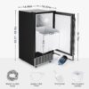 Commercial Under Counter Ice Maker Machine. 80Lbs/Day with 24lbs Ice Storage. Built-in Drain Pump/Automatic Cleaning/Timing Setting/Smart LCD Panel. Ideal for Both Home and Commercial Use