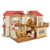 Calico Critters Red Roof Country Home, Dollhouse Playset with Figures, Furniture and Accessories