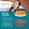 Bestway SaluSpa Fiji AirJet Large Round 2 to 4 Person Inflatable Hot Tub Portable Outdoor Spa with 120 AirJets and EnergySense Cover. Grey