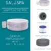 Bestway SaluSpa Fiji AirJet Large Round 2 to 4 Person Inflatable Hot Tub Portable Outdoor Spa with 120 AirJets and EnergySense Cover. Grey