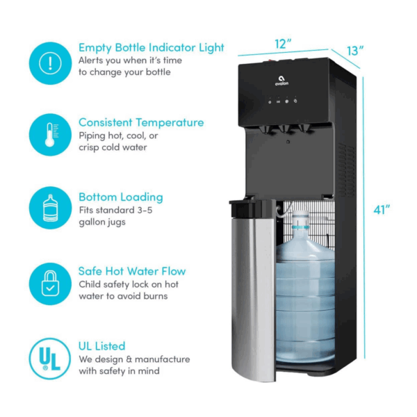 B5007A28-67BD-F7AF-8437-26E0BCBA47A8.png Avalon Bottom Loading Water Cooler Water Dispenser With BioGuard. 3 Temperature Settings