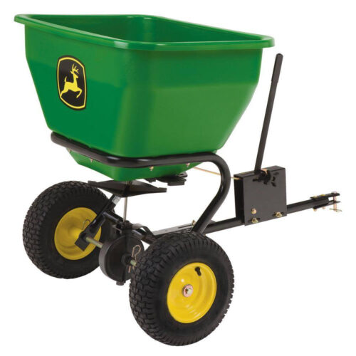 175 lb Tow-Behind Broadcast Spreader, Rustproof Poly Hopper, Universal Fit