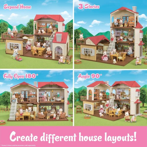 B8B786FF-6DB8-50F7-869C-AA8DD3C85E5C Calico Critters Red Roof Country Home, Dollhouse Playset with Figures, Furniture and Accessories