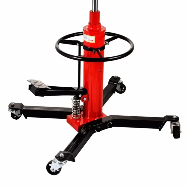 BF4CFD19-771D-0970-F24E-0F5628BC182D.webp Hydraulic Car Transmission Jack Vertical Lift.1660 Pounds.360掳Rotating Wheel Lift.Red