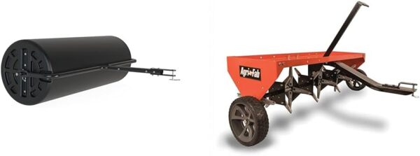 C1321F23-744E-BB75-E1B5-C7A4924CF6F3.jpg Agri-Fab 45-0604 18" x 48" Tow Behind Poly Lawn Roller 550 lbs Weight with Water. Poly Drum and Steel Frame. with Plug. Designed for Lawn and Garden Tractors