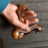 Skull Cane Wooden Walking Stick - Ergonomic Palm Grip Handle