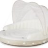 58292EP Canopy Island Inflatable Pool Float: Comfortable Lounge Surface – Built-in Cup Holders – Detachable Sunshade – 440lb Max Weight Capacity – 78.5" x 59"