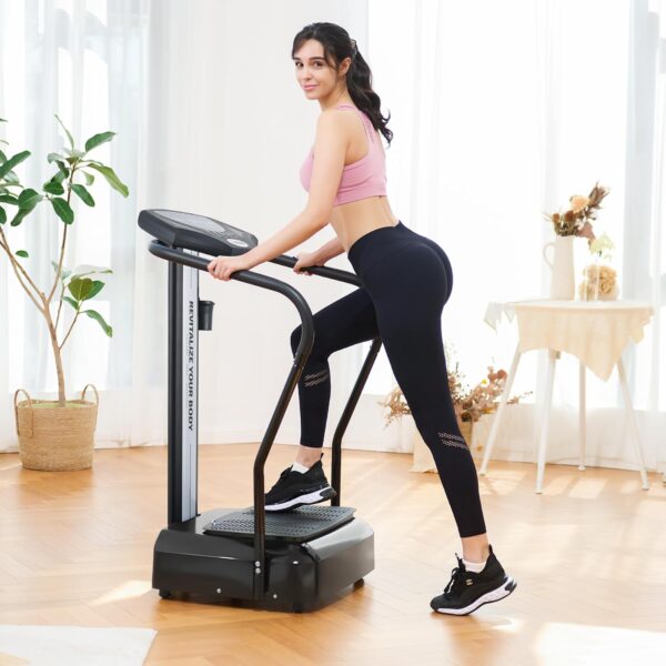 C65E9438-DE3A-D3FA-2356-67F9FE24F997.jpg Whole Body Vibration Plate. 500W Vibration Plate Exercise Machine with 99 Levels 3 Preset Modes & 2 Resistance Bands. Training Fitness Vibration Platform Machine for Home Gym with 330lb Capacity