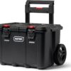Keter Stack-n-Roll Modular Tools Organizer for Garage Storage and DIY. 3 Piece Resin Rolling Tool Box System for Small Parts