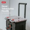 Keter Stack-n-Roll Modular Tools Organizer for Garage Storage and DIY. 3 Piece Resin Rolling Tool Box System for Small Parts