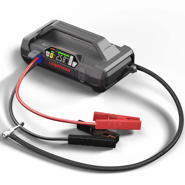 CE2FEE21-1ABA-F24B-C443-541740324A0D.jpg Starter with Air Compressor. 1500Amp 12V Portable Car Battery Booster Pack for Upto 7.0L Gas or 4.5L Diesel. 150 PSI Tire Inflator with Digital Screen. 24 Months Ultra-Long Standby
