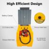 TECSPACE 58 Gallon Gasoline Tank. Portable Fuel Tank with 12V Electric Fuel Transfer Pump. 40 GPM Gasoline Fuel Tank with 4 Meters Hose for Gasoline Transportation (Yellow. 58 gal)