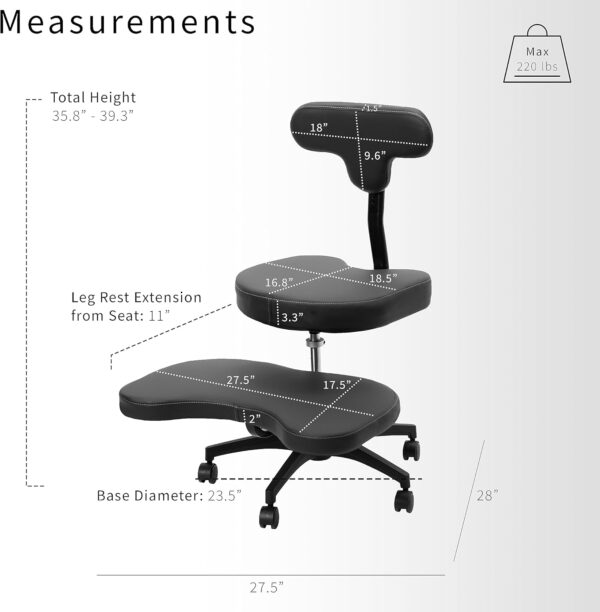 D331B9B4-F85F-C640-002D-16E90C489C49.jpg VIVO Cross-Legged Office Chair – Adjustable Height Floor Chair with Back Support for Yoga. Meditation. and ADHD (Black. CHAIR-CL02B-R)
