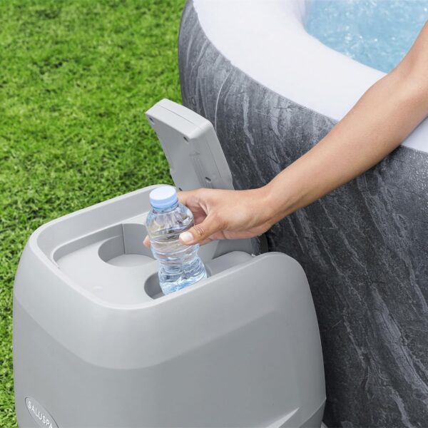 DACB1761-08CC-EC89-7C7C-039FA8AC45BA.jpg Bestway SaluSpa Fiji AirJet Large Round 2 to 4 Person Inflatable Hot Tub Portable Outdoor Spa with 120 AirJets and EnergySense Cover. Grey