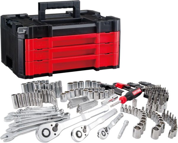 Craftsman 262-Piece Mechanic Tool Set. Master Socket Set with 3-Drawer VERSASTACK Tool Box. SAE/Metric Set (CMMT45309)