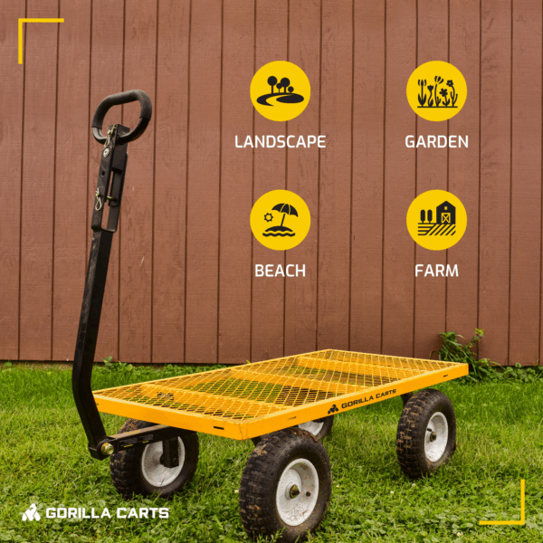 E72F2A9D-D96C-355B-7450-7CEA051688E5.png Gorilla Carts 1200 Pound Capacity Steel Utility Cart Wagon with Removable Sides