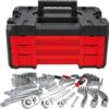 Craftsman 262-Piece Mechanic Tool Set. Master Socket Set with 3-Drawer VERSASTACK Tool Box. SAE/Metric Set (CMMT45309)