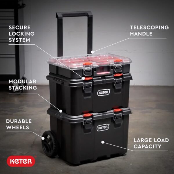 EDAB20AA-F1D4-2B5D-3F69-37F976135B95.jpg Keter Stack-n-Roll Modular Tools Organizer for Garage Storage and DIY. 3 Piece Resin Rolling Tool Box System for Small Parts