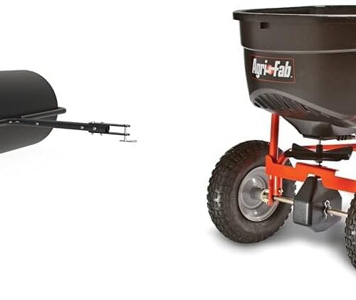 Agri-Fab 45-0604 18" x 48" Tow Behind Poly Lawn Roller 550 lbs Weight with Water. Poly Drum and Steel Frame. with Plug. Designed for Lawn and Garden Tractors