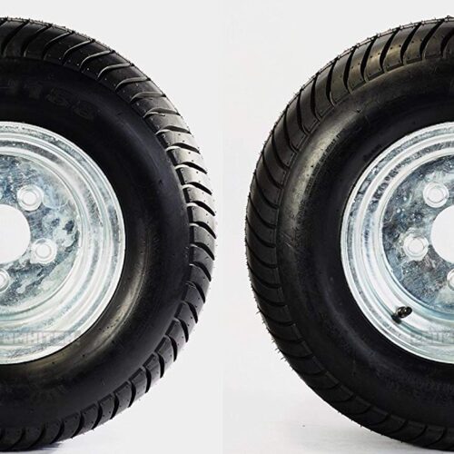 2-Pack Trailer Tire On Rim 20.5X8-10 205/65-10 20.5X8.0-10 5 Lug E Galvanized